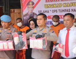 Konferensi Pers Operasi Tumpas Narkoba Semeru 2023, Kapolres : Hasil Ungkap Kasus Sabu Masih Mendominasi