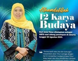 12 Karya Budaya Jatim Resmi Jadi WBTb Nasional