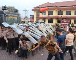 Latih Kesiapan Personel Amankan Pemilu 2024 Polres Pasuruan Gelar Sispamkota