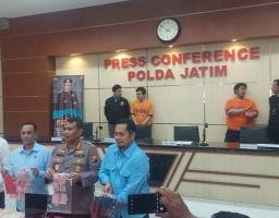Ditreskrimsus Polda Jatim Amankan Pelaku Kasus Penipuan Data Transaksi Fiktif Aplikasi Go-Food