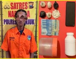 Polres Nganjuk Tangkap Seorang Pria Pemilik 580 Butir Pil Koplo Siap Edar