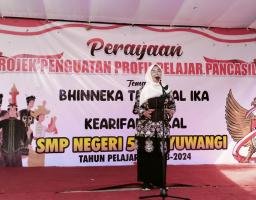 SMP N 5 Banyuwangi Tampilkan Kreasi Siswa Siswi Dalam Gelar Perayaan Karya P5 Projek Penguatan Profil Pelajar Pancasila.