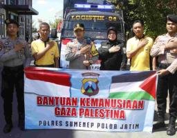 Polres Sumenep Salurkan Bantuan Kemanusian Untuk Palestina