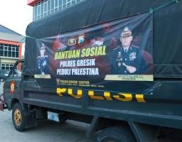 Polres Gresik Kirim Bantuan Kemanusiaan untuk Korban Konflik di Palestina