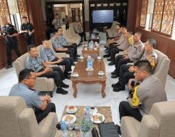 Bertemu Wakapolda, Kakanwil Kemenkumham Jatim Bahas Persiapan Pemilu 2024