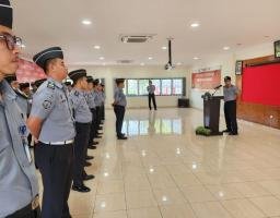 Kadiv Pemasyarakatan Harapkan Peningkatkan Pelayanan Tahanan Saat Pimpin Apel Pagi