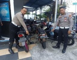 Jelang Nataru Polres Magetan Tertibkan Kendaraan Berknalpot Brong