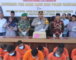 Polres Pamekasan Berhasil Turunkan Gangguan Kamtibmas Sepanjang Tahun 2023 Selesaikan 137 Perkara