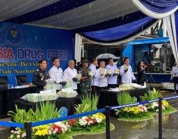 BNN RI Musnahkan 20,9 Kilogram Sabu dan 11,34 Gram Ganja