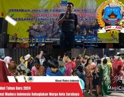 Sambut Tahun 2024, Aliansi Madura Indonesia Gelar Makan Gratis & Berikan Hiburan Orkes