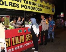 Perayaan Tahun Baru di Ponorogo Kondusif, Bupati Apresiasi Operasi Lilin Semeru 2023 - 2024