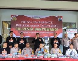 Refleksi Akhir Tahun 2023, Polresta Banyuwangi Selesaikan 556 Kasus Dengan Restorative Justice
