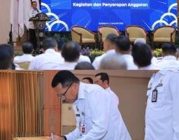 Kepala Rutan Sumenep, Ikuti Rapat Percepatan Kinerja dan Penyerapan Anggaran Tahun 2024 Bersama Kanwil Kemenkumham Jatim