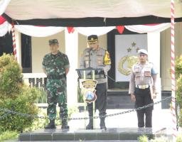 Polres Bondowoso Bersama TNI Gelar Apel Patroli Skala Besar Dalam Rangka Menjelang Pemilu 2024