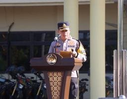 Apel Gelar Pasukan Polres Nganjuk dan Kodim 0810/Nganjuk Dalam Rangka Bulan Bakti TNI –Polri Tahun 2024
