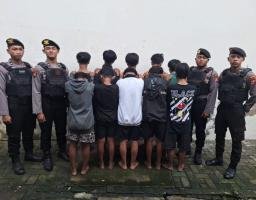 Diduga Hendak Tawuran, Polres Pelabuhan Tanjung Perak Surabaya Amankan 10 remaja Gangster All Star