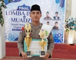 Dasyat, Bripka Nur Wachid Berhasil Meraih Juara Favorit dan Harapan 3 Dalam Lomba Imam Masjid