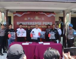 Polres Pasuruan Kota Amankan Tersangka Percobaan Pencurian Dengan Kekerasan di Minimarket