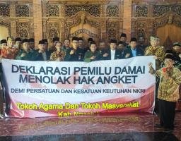 Deklarasi Bersama FKUB , Tokoh Agama serta Tokoh Masyarakat Nganjuk Menolak Hak Angket Pemilu 2024