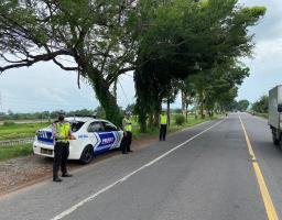 Guna Menekan Laka lantas, Kapolres Nganjuk Ajak Pengguna Jalan Patuhi Batas Kecepatan