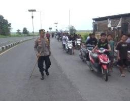 Harkamtibmas di Bulan Ramadhan Polisi Amankan Puluhan Motor Balap Liar di Jombang
