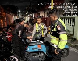 Ramadhan Kondusif, Tim "Pos Onta" Malang Kota Amankan Puluhan Motor Balap Liar