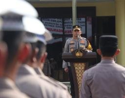 Kapolres Nganjuk Pimpin Serah Terima Jabatan Kasat Intelkam