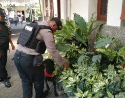 Jelang Minggu Paskah Polresta Malang Kota Sterilisasi Gereja Libatkan Unit K9 