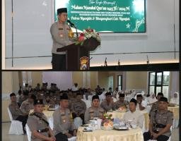 Polres Nganjuk Gelar Pengajian Bersama Dalam Rangka Peringati Malam Nuzulul Qur’an 1445H/2023M