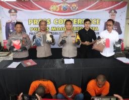 Polres Mojokerto Kota Berhasil Amankan Komplotan Pelaku Curanmor yang Beraksi di 15 TKP