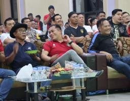 Polres Nganjuk Gelar Nobar Piala Asia U-23, Upaya Menjaga Persatuan dan Keharmonisan Seluruh Elemen Masayarakat
