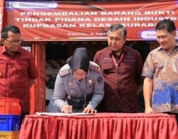 Perkuat Sinergitas, Rupbasan Surabaya Dan DJKI Kembalikan Barang Bukti Tindak Pidana Desain Industri