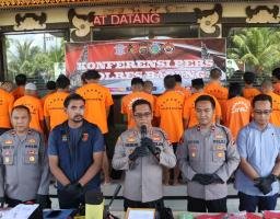 Selama Pelaksanaan Ops Sikat Agung Polres Badung Berhasil Tangkap 13 Tersangka