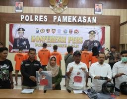 Polres Pamekasan Berhasil Ungkap Curanmor, Tersangka Pasutri dan Penadah Diamankan