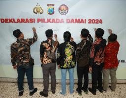 Jelang Pilkada Netizen Jawa Timur Bersama Polda Jatim Gelar Deklarasi