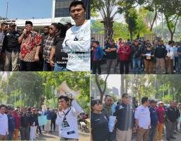 Datangi Gedung DPRD Jatim, Ratusan Jurnalis Surabaya Dan Luar kota Sampaikan Aspirasi Tolak RUU No 23 Tahun 2022