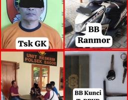 Kapolres Nganjuk Apresiasi Anggota Ungkap Kasus Pelaku Pencurian Sepeda Motor. 