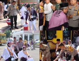 Polres Tuban Gelar Pengamanan Pemberangkatan Calon Jamaah Haji (CHJ)