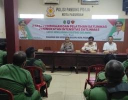 Sat Binmas Polres Pasuruan kota Lakukan Pembinaan Kepada Satuan Perlindungan Masyarakat