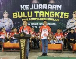 Turnamen Bulu Tangkis Kapolres Nganjuk Cup 2024 Dalam Rangka HUT Bhayangkara ke-78 Resmi Dibuka, 64 Pasangan Ganda Pria Siap Berebut Juara