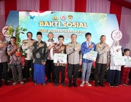 SSDM Polri Gelar Bakti Sosial Dalam Rangka Hari Bhayangkara ke-78 di Lahan Pusat Pembinaan SDM UNGGUL Polri