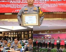 Polres Nganjuk Raih Penghargaan IKPA Terbaik di Lingkup Polri tahun 2023 dari Kementrian Keuangan RI
