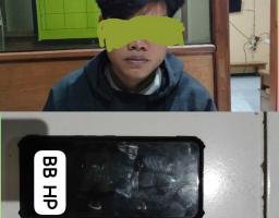 Tak Butuh waktu Lama, Tim Operasi Sikat Semeru 2024 Polres Nganjuk berhasil Ungkap pencurian HP Milik Pelajar SMK PGRI 1