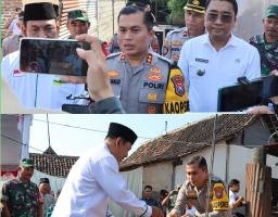 Polres Nganjuk Gelar Program Bedah Rumah dalam rangka HUT Bhayangkara Ke 78 