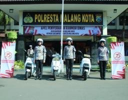 Polresta Malang Kota Kerahkan Polwan Dalam Patroli Srikandi Makota Usung Konsep Go Green