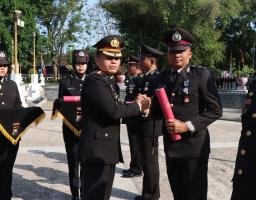 Polres Nganjuk Gelar Upacara Puncak Peringatan Hari Bhayangkara ke-78