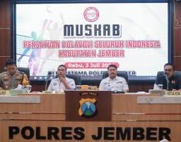 Hasil Muskab PBVSI di Jember AKBP Bayu Pratama Gubunagi Terpilih Jadi Ketua