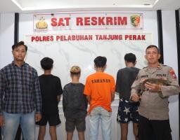 Polres Tanjungperak Kembali Amankan 6 Remaja Kelompok Gangster Team Error Surabaya