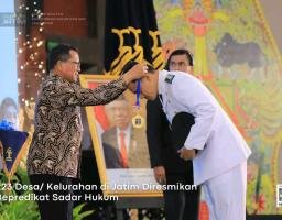 223 Desa/ Kelurahan di Jatim Diresmikan Bepredikat Sadar Hukum