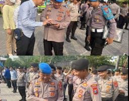 Polres Nganjuk Gencar Lakukan Razia Aplikasi Judi Online di HP Anggota
